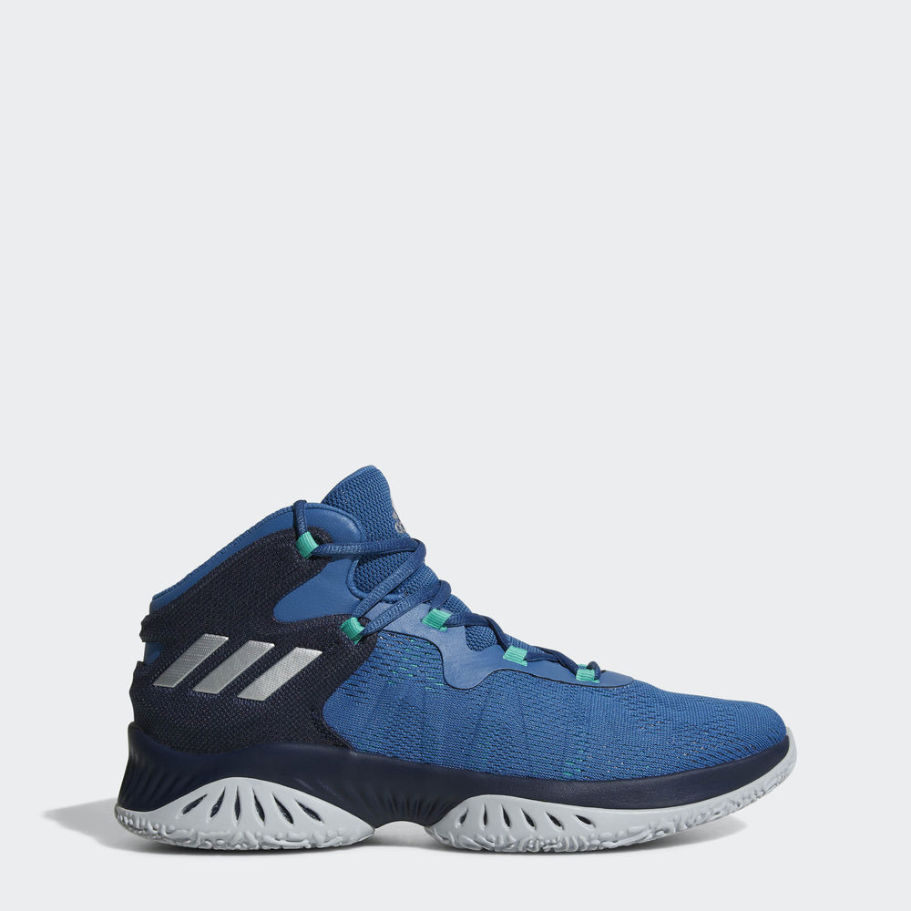 Adidas Explosive Bounce - παπουτσια μπασκετ ανδρικα - Σκουρο Μπλε/Ασημι Μεταλλικός,Μέγεθος: EU 36 –